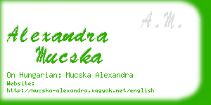 alexandra mucska business card